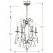 Ashton 4 Light 16 inch Olde Silver Mini Chandelier Ceiling Light in Clear Hand Cut