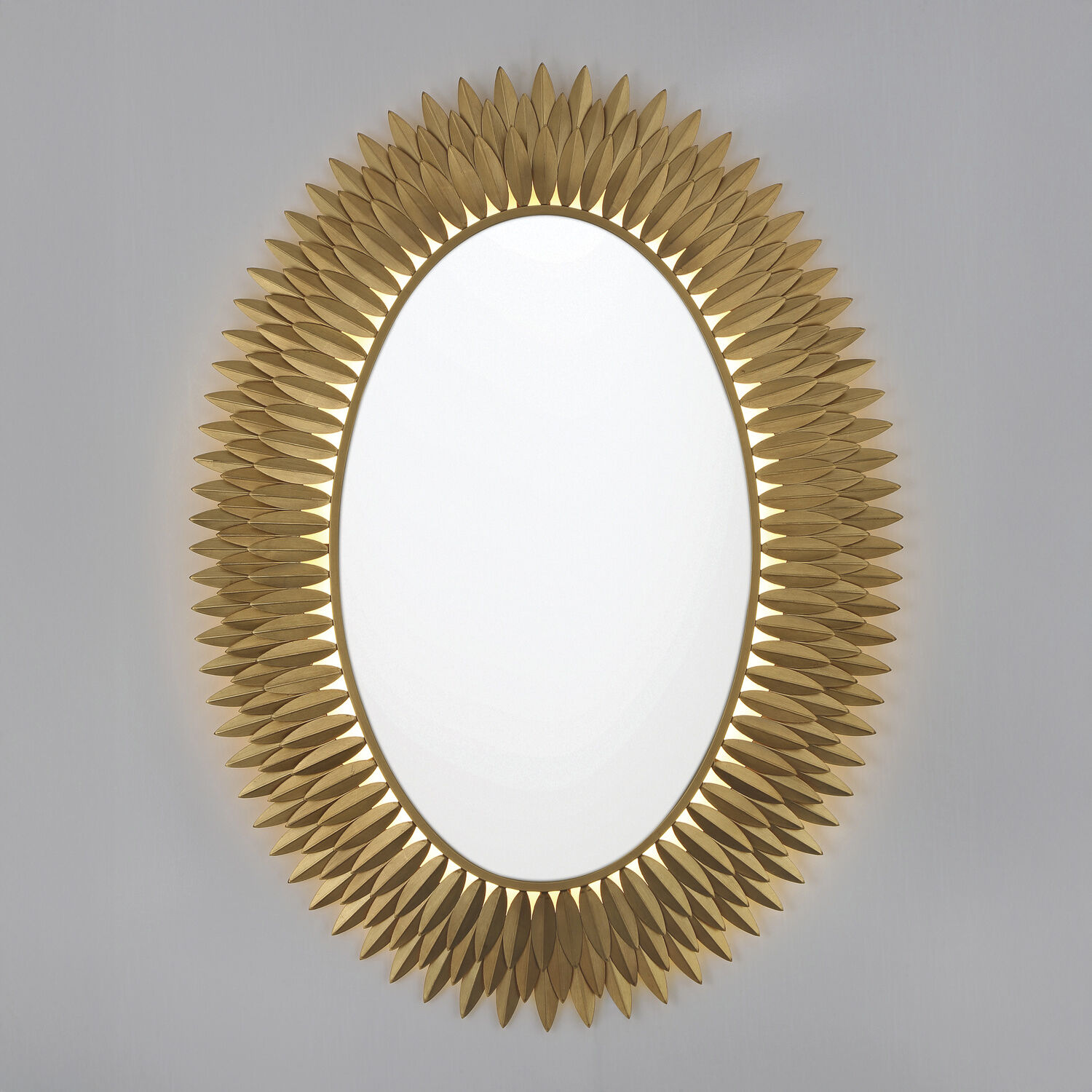 Broche 42.25 X 31.25 inch Antique Gold Mirror