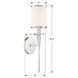 Hatfield Sconce Wall Light in Polished Nickel