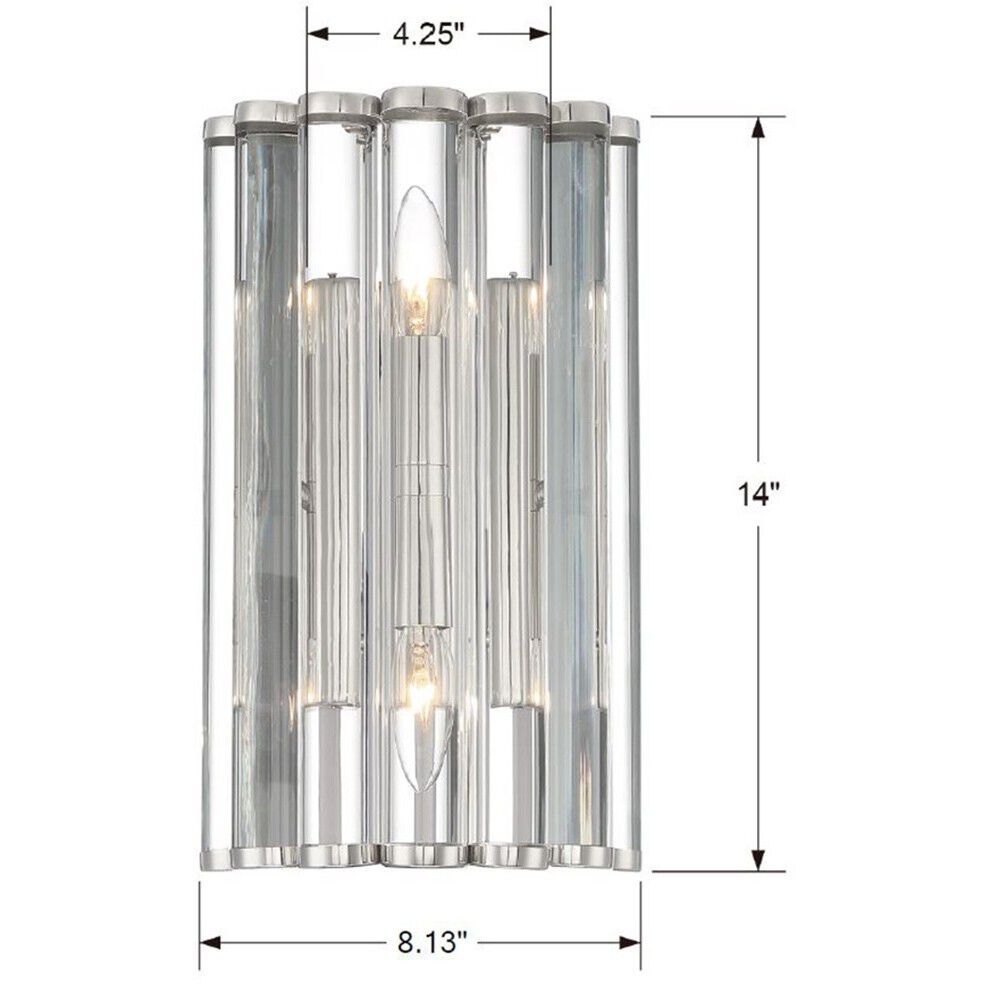 Elliot 2 Light 8.25 inch Polished Nickel Sconce Wall Light