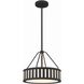 Kendal 3 Light 16 inch Black Forged Pendant Ceiling Light