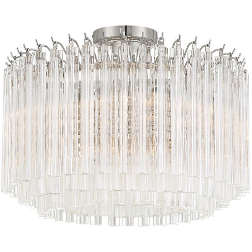 Lofton 5 Light 18 inch Polished Nickel Semi Flush Ceiling Light