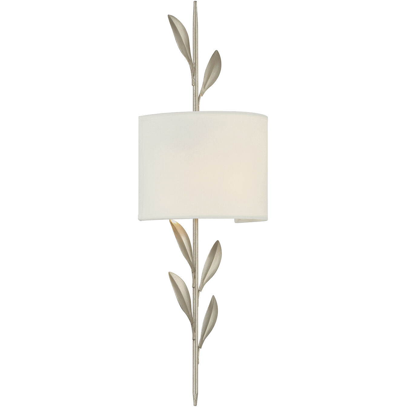 Broche Sconce Wall Light in Antique Silver