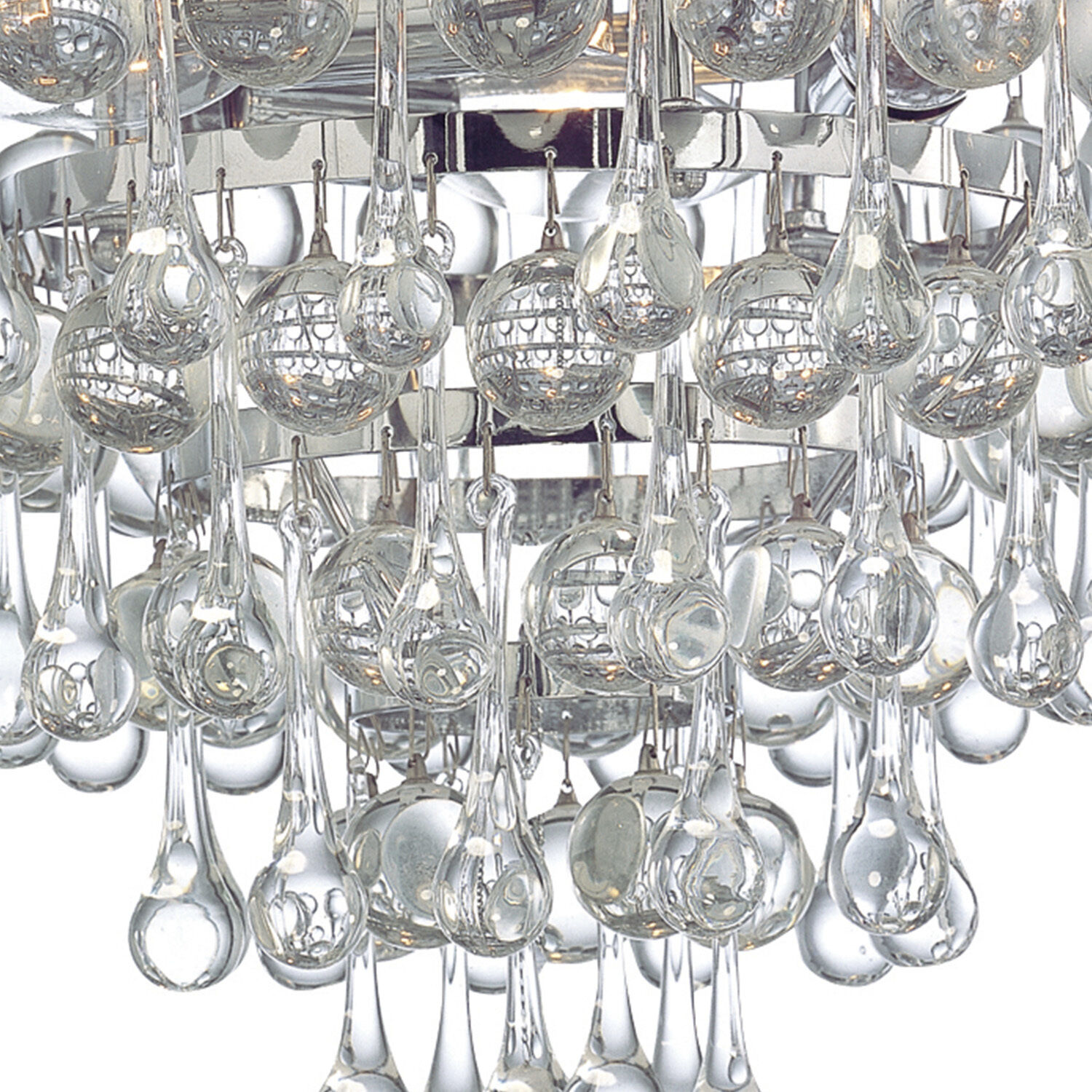 Calypso 3 Light 10.5 inch Polished Chrome Flush Ceiling Light