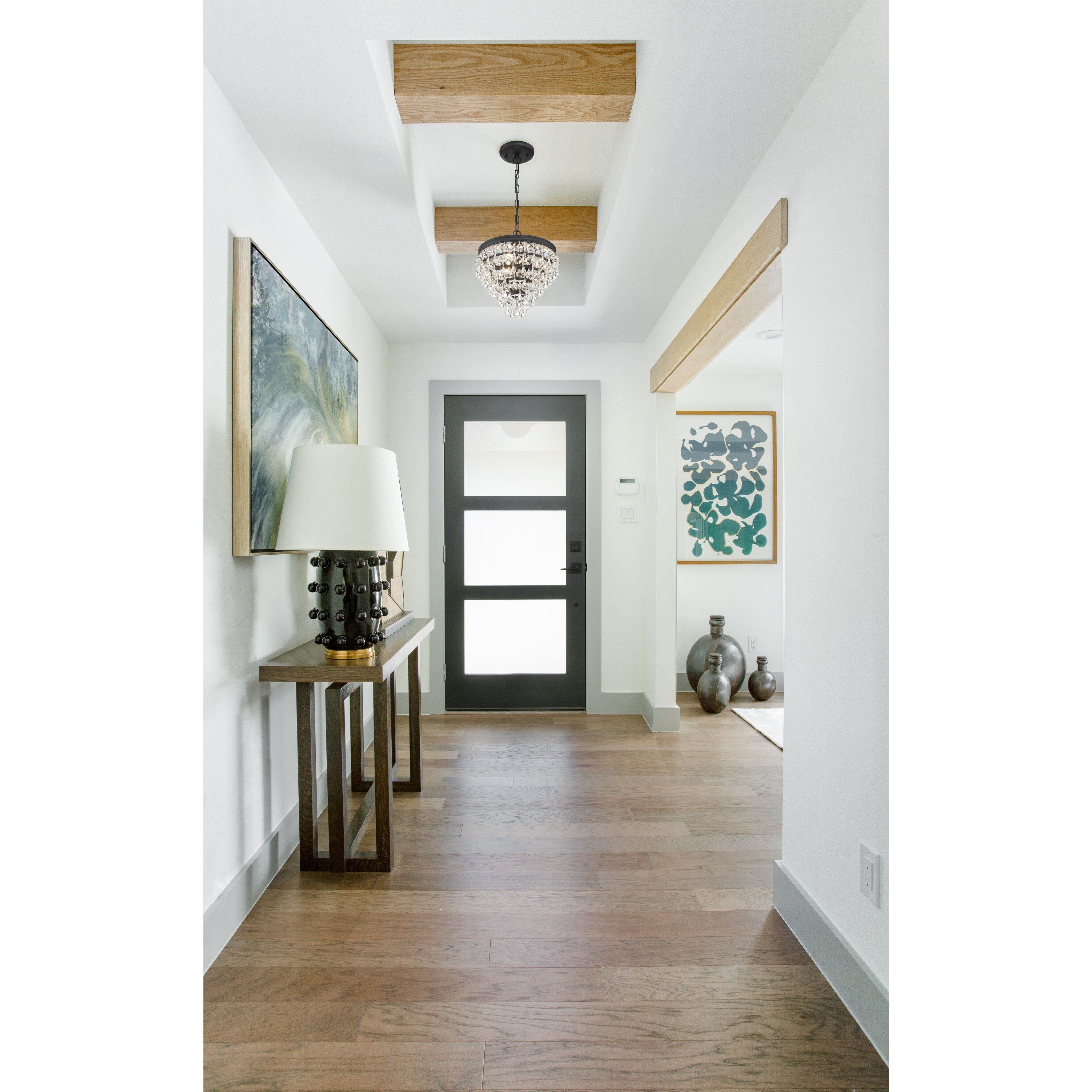 Calypso 3 Light 13 inch Matte Black Chandelier Ceiling Light