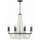 Bella 8 Light 26 inch Matte Black Chandelier Ceiling Light
