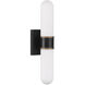 Capsule Bath Wall Light in Matte Black and Textured Gold