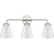 Voss 3 Light 25 inch Polished Nickel Bath Vanity Wall Light