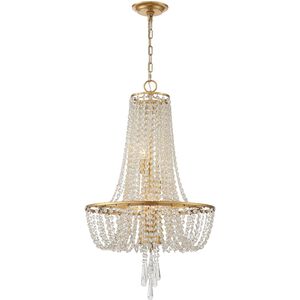 Arcadia 4 Light 18 inch Antique Gold Chandelier Ceiling Light