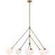 Omni 6 Light 46.5 inch Aged Brass Chandelier Ceiling Light