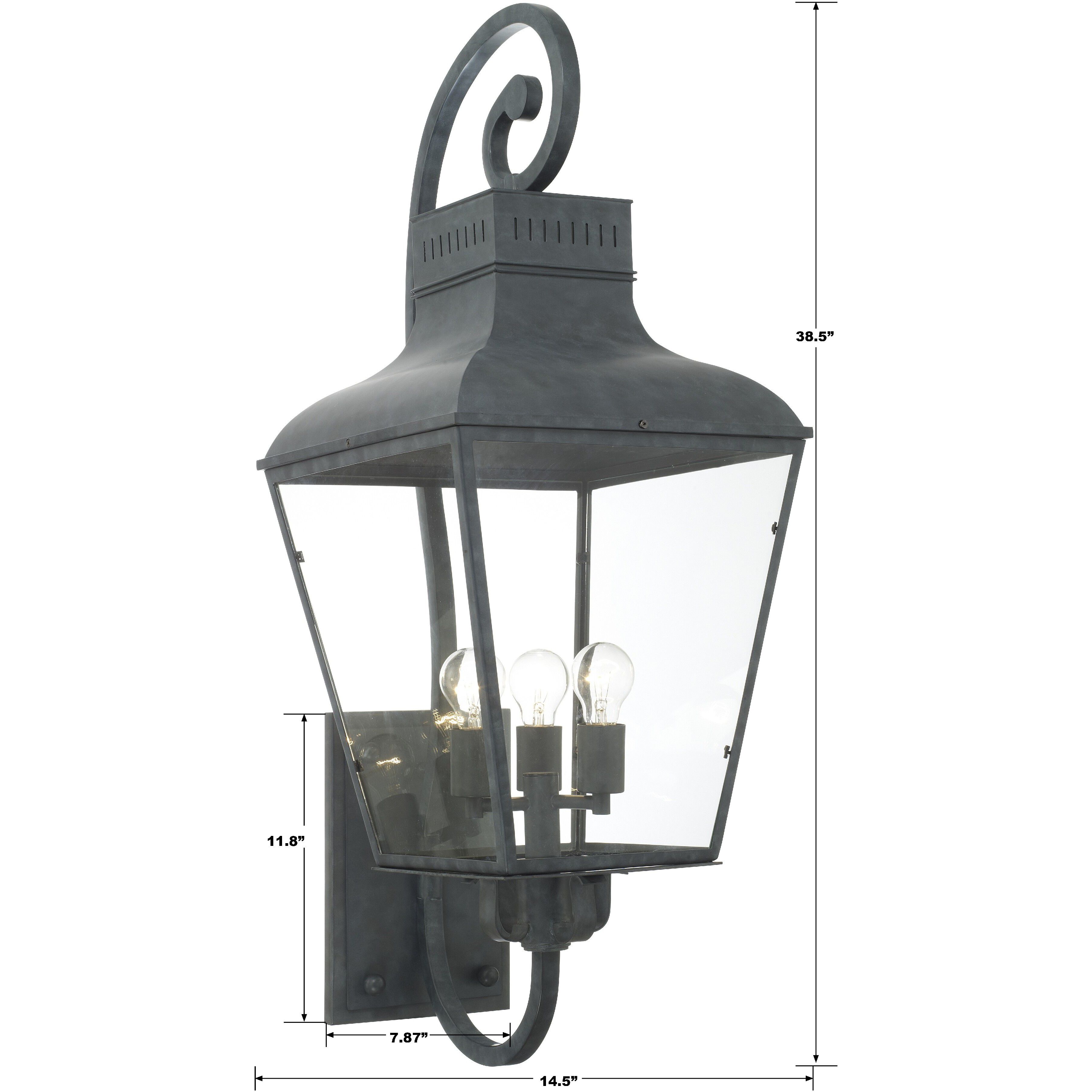 Dumont 4 Light 14.5 inch Graphite Sconce Wall Light