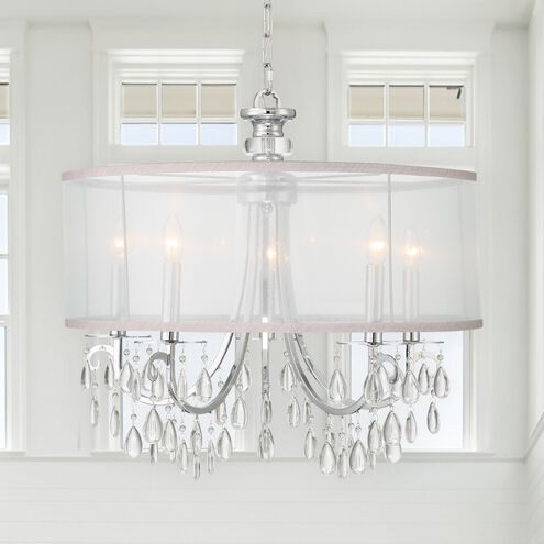Hampton 5 Light 24 inch Polished Chrome Chandelier Ceiling Light