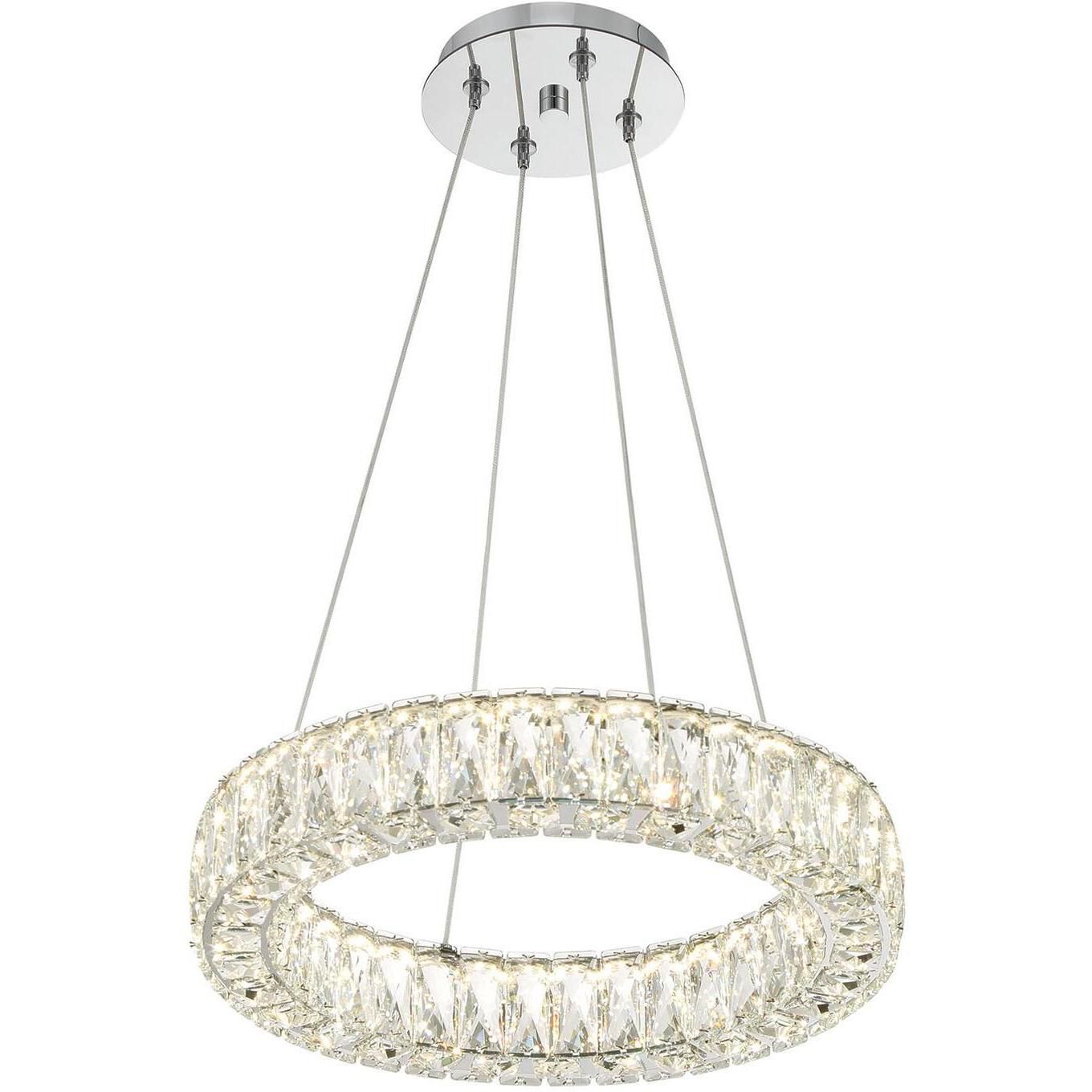 Kinsley 1 Light 18 inch Polished Chrome Chandelier Ceiling Light
