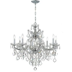 Maria Theresa 9 Light 28 inch Polished Chrome Chandelier Ceiling Light in Clear Swarovski Strass