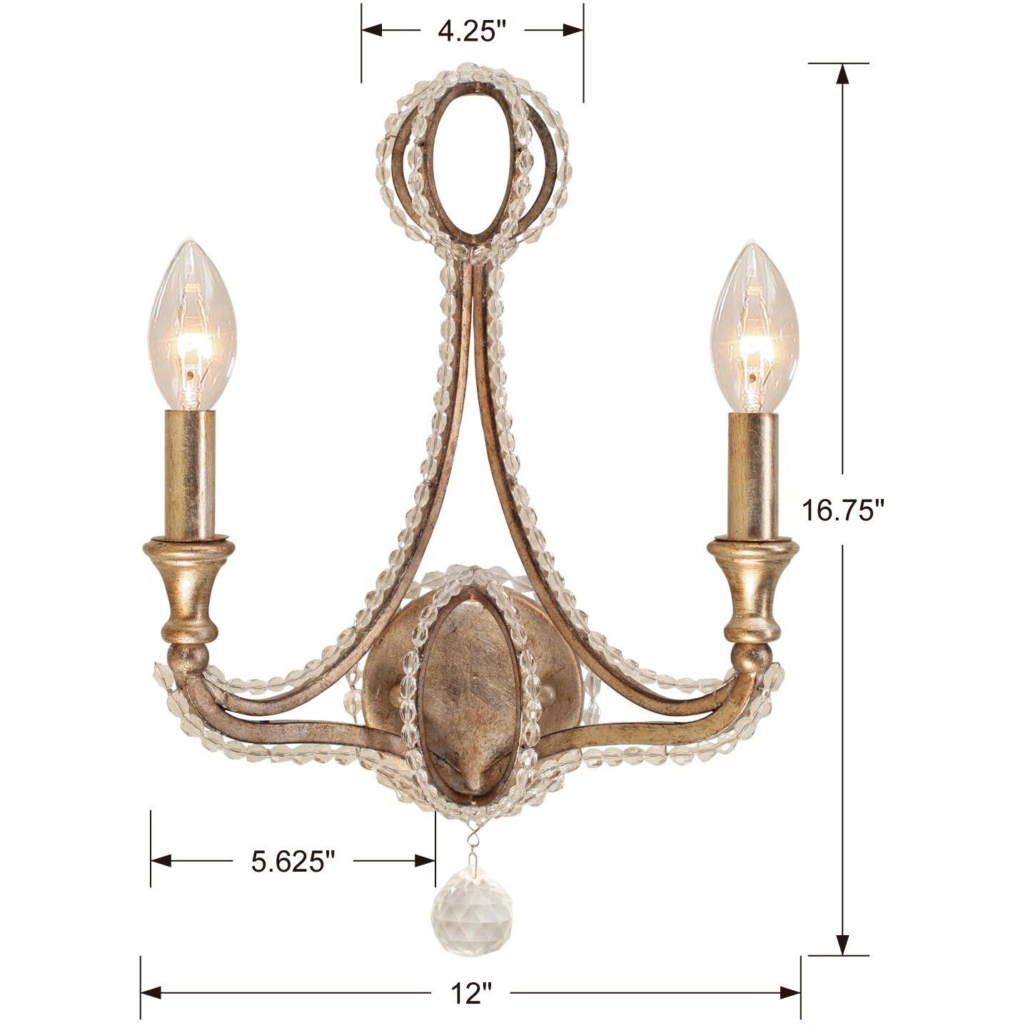 Garland 2 Light 12 inch Distressed Twilight Sconce Wall Light
