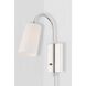Alexa 13.25 inch 100.00 watt Polished Nickel Task Sconce Wall Light