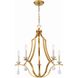 Perry 5 Light 25.5 inch Antique Gold Chandelier Ceiling Light