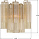 Addis Wall Sconce Wall Light in Tronchi Glass Amber