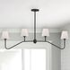 Keenan 4 Light 48 inch Black Forged Chandelier Ceiling Light