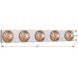 Broche 5 Light 31 inch Antique Gold and Antique Silver Bathroom Vanity Light Wall Light