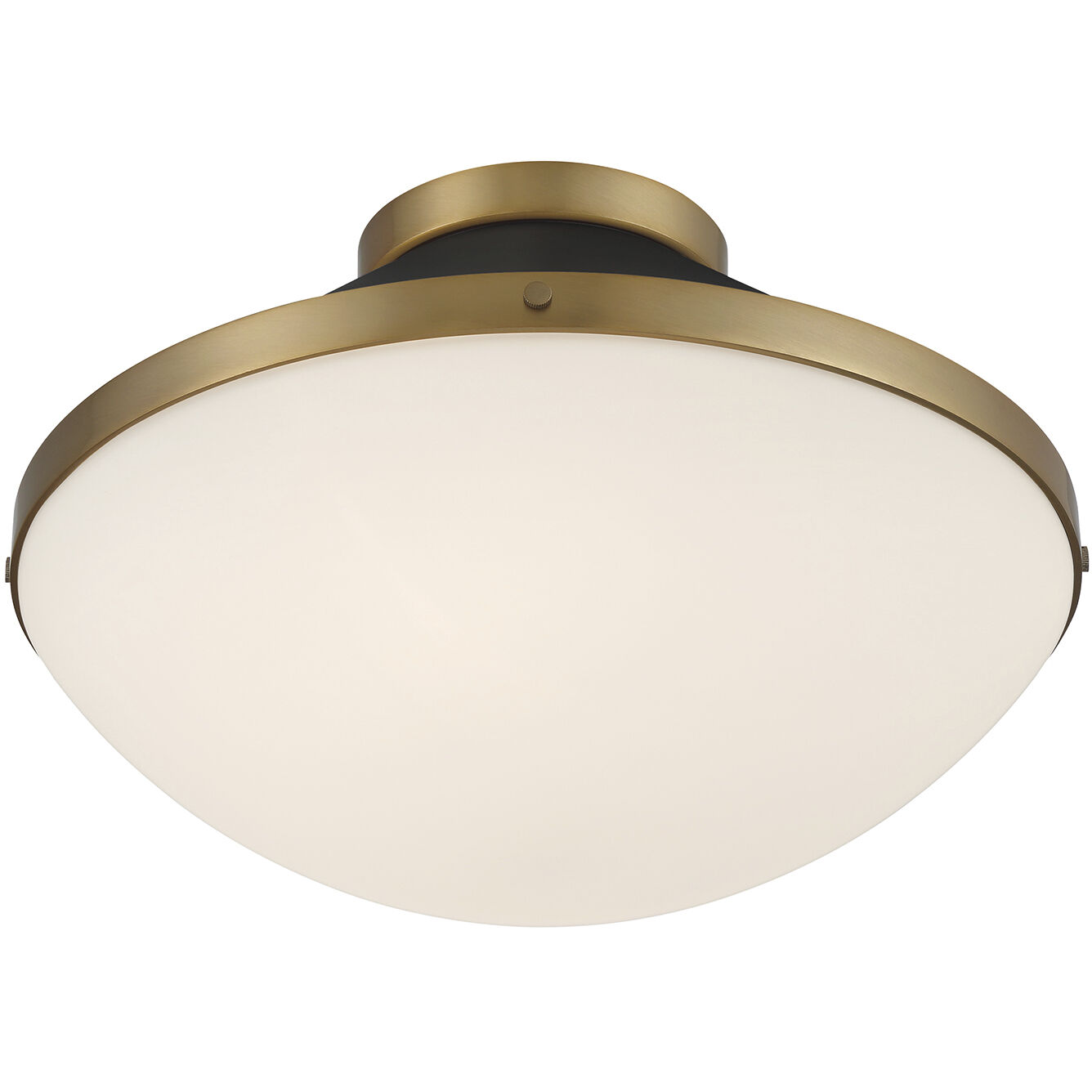 Xander 2 Light 16.25 inch Vibrant Gold Flush Ceiling Light in Vibrant Gold and Matte Black