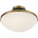 Xander 2 Light 16.25 inch Vibrant Gold Flush Ceiling Light in Vibrant Gold and Matte Black