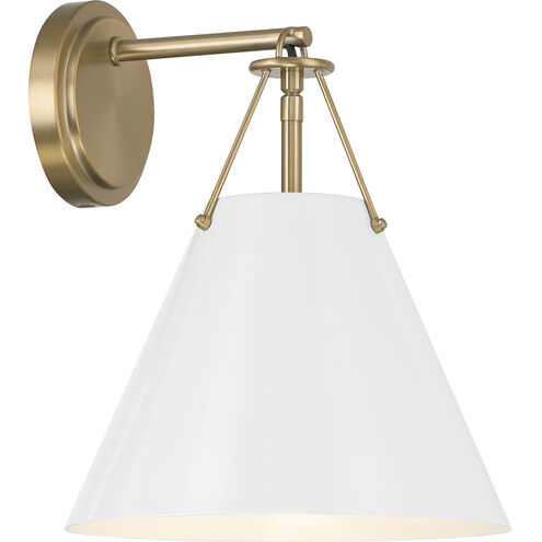 Xavier Sconce Wall Light in Vibrant Gold and White