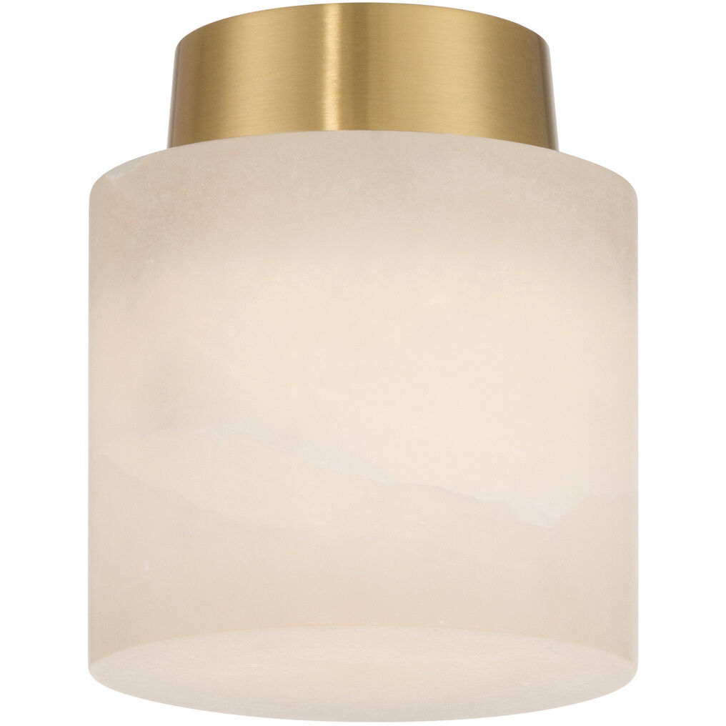 Acme 1 Light 5.75 inch Aged Brass Semi Flush Ceiling Light