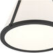 Fulton 1 Light 9.25 inch Black Semi Flush Ceiling Light