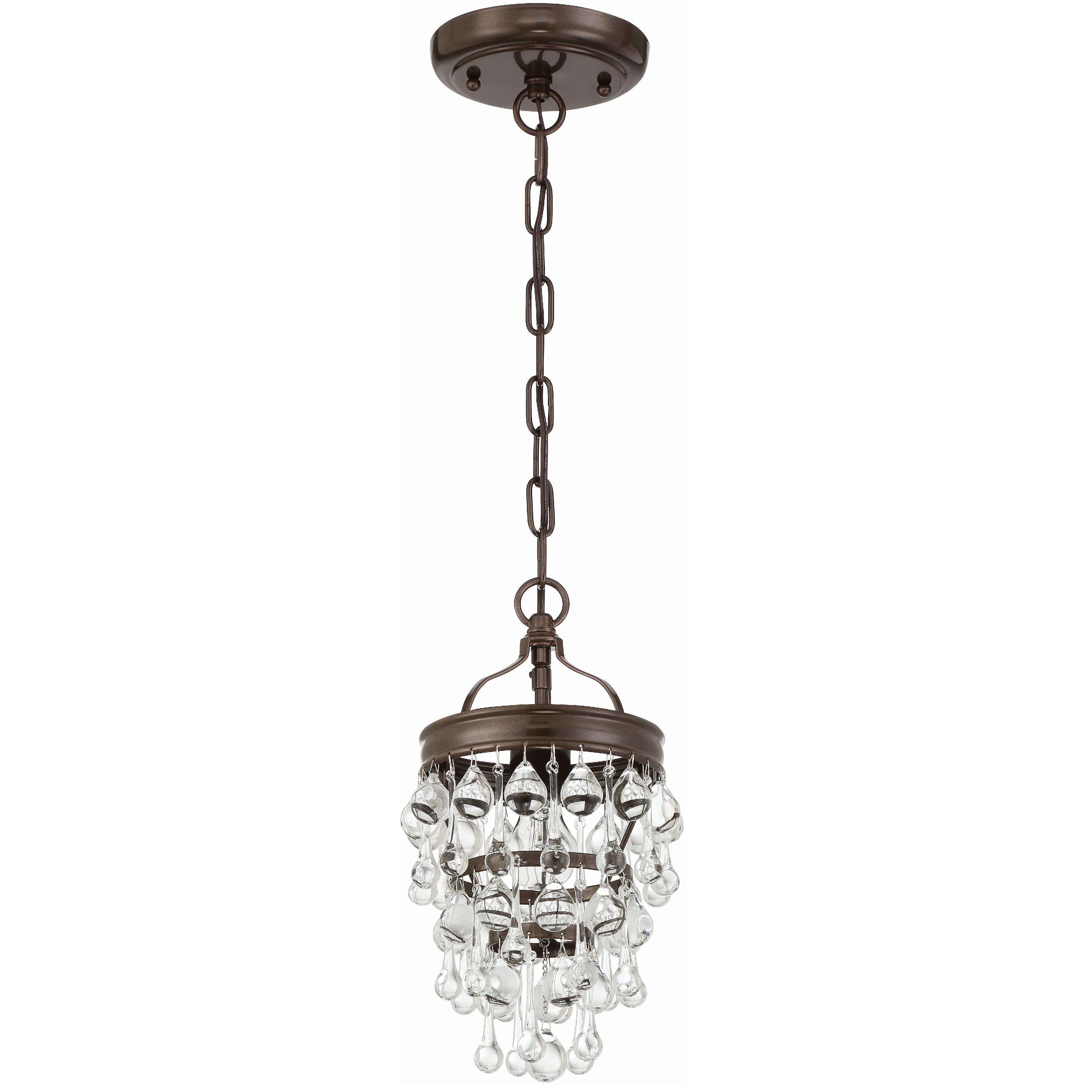 Calypso 1 Light 7.25 inch Vibrant Bronze Chandelier Ceiling Light