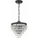 Calypso 3 Light 13 inch Matte Black Chandelier Ceiling Light