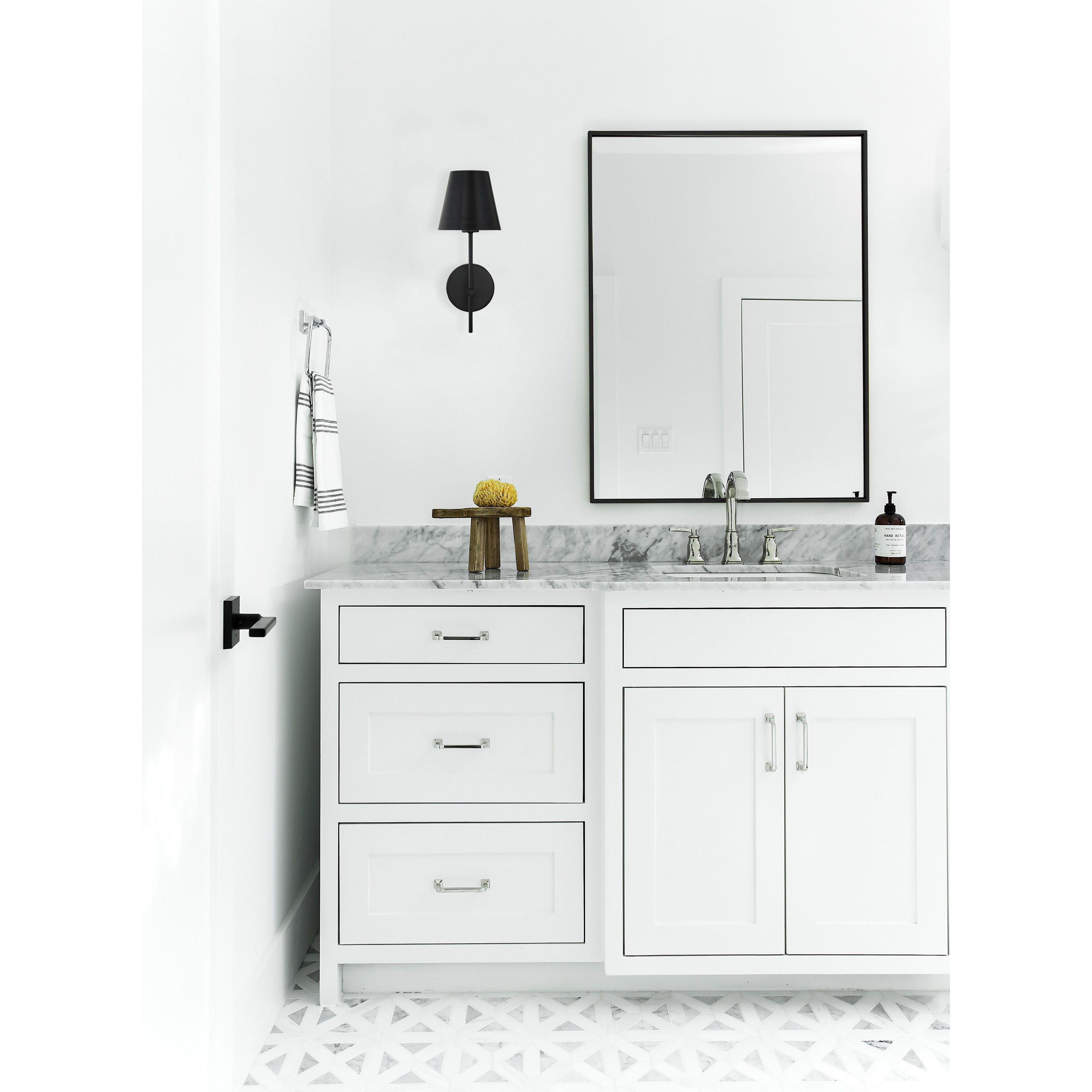 Xavier Bath Sconce Wall Light in Matte Black