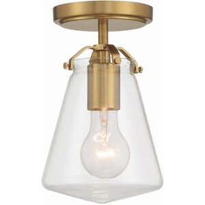 Voss 1 Light 5.75 inch Luxe Gold Flush/Semi Flush Ceiling Light 