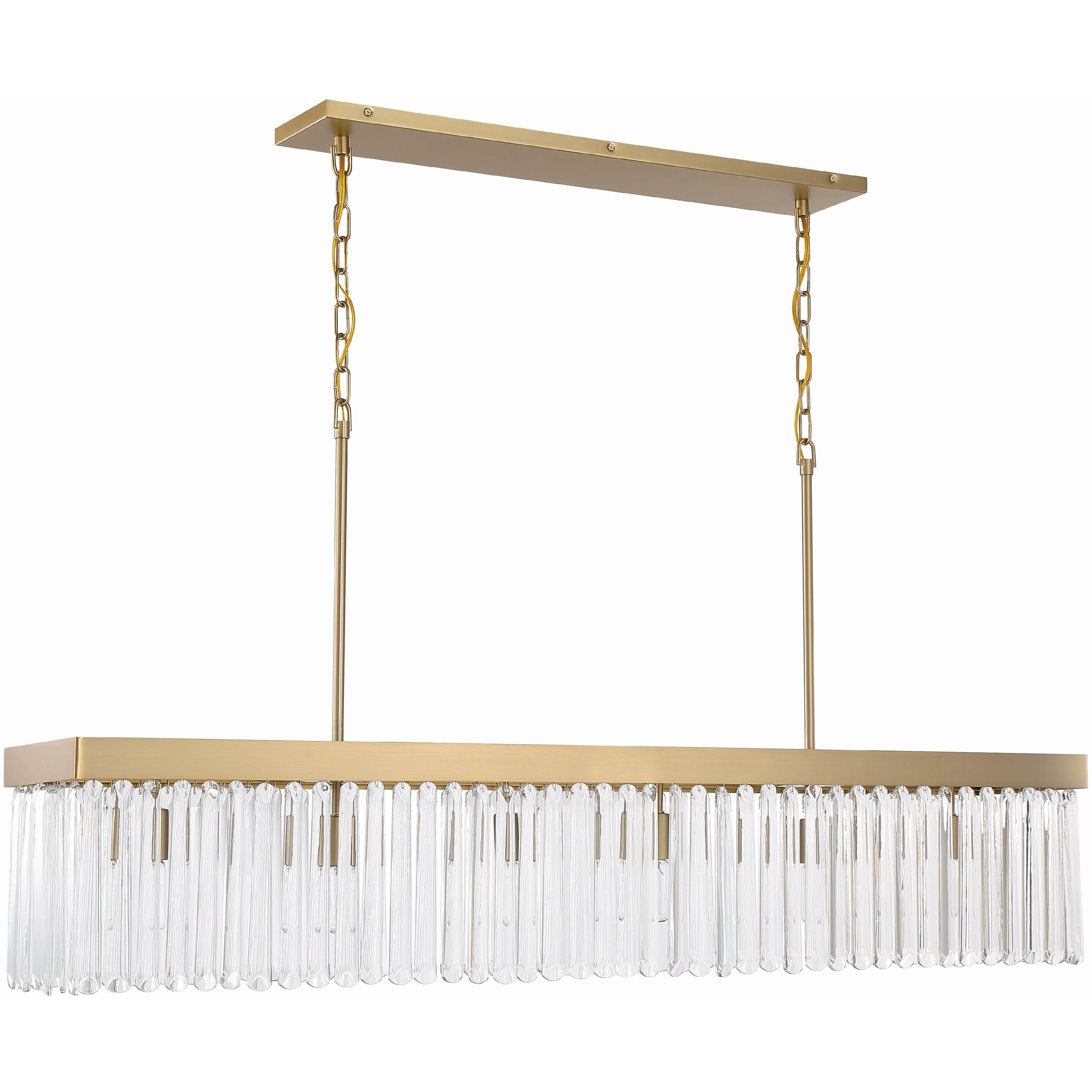 Emory 6 Light 49 inch Modern Gold Linear Chandelier Ceiling Light