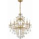 Filmore 6 Light 23 inch Antique Gold Chandelier Ceiling Light in Clear Swarovski Strass