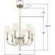Lloyd 6 Light 26 inch Aged Brass Chandelier Ceiling Light