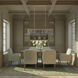 Gemma 6 Light 52 inch Modern Gold Linear Chandelier Ceiling Light