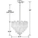 Addis 12 Light 26.75 inch Polished Chrome Chandelier Ceiling Light in Tronchi Glass Clear