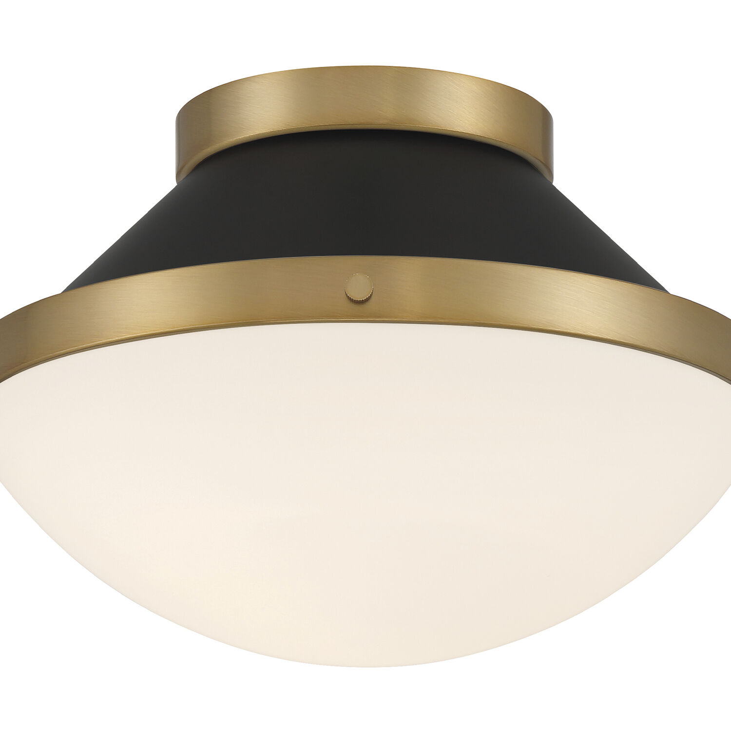 Xander 1 Light 12.25 inch Vibrant Gold Flush Ceiling Light in Vibrant Gold and Matte Black