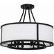 Bryant 4 Light 18 inch Black Forged Semi Flush Ceiling Light