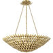 Broche 8 Light 30 inch Antique Gold Chandelier Ceiling Light