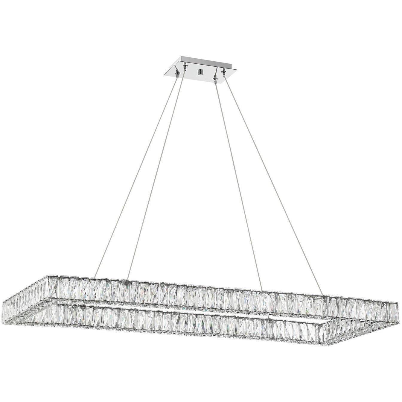 Kinsley 1 Light 50 inch Polished Chrome Chandelier Ceiling Light