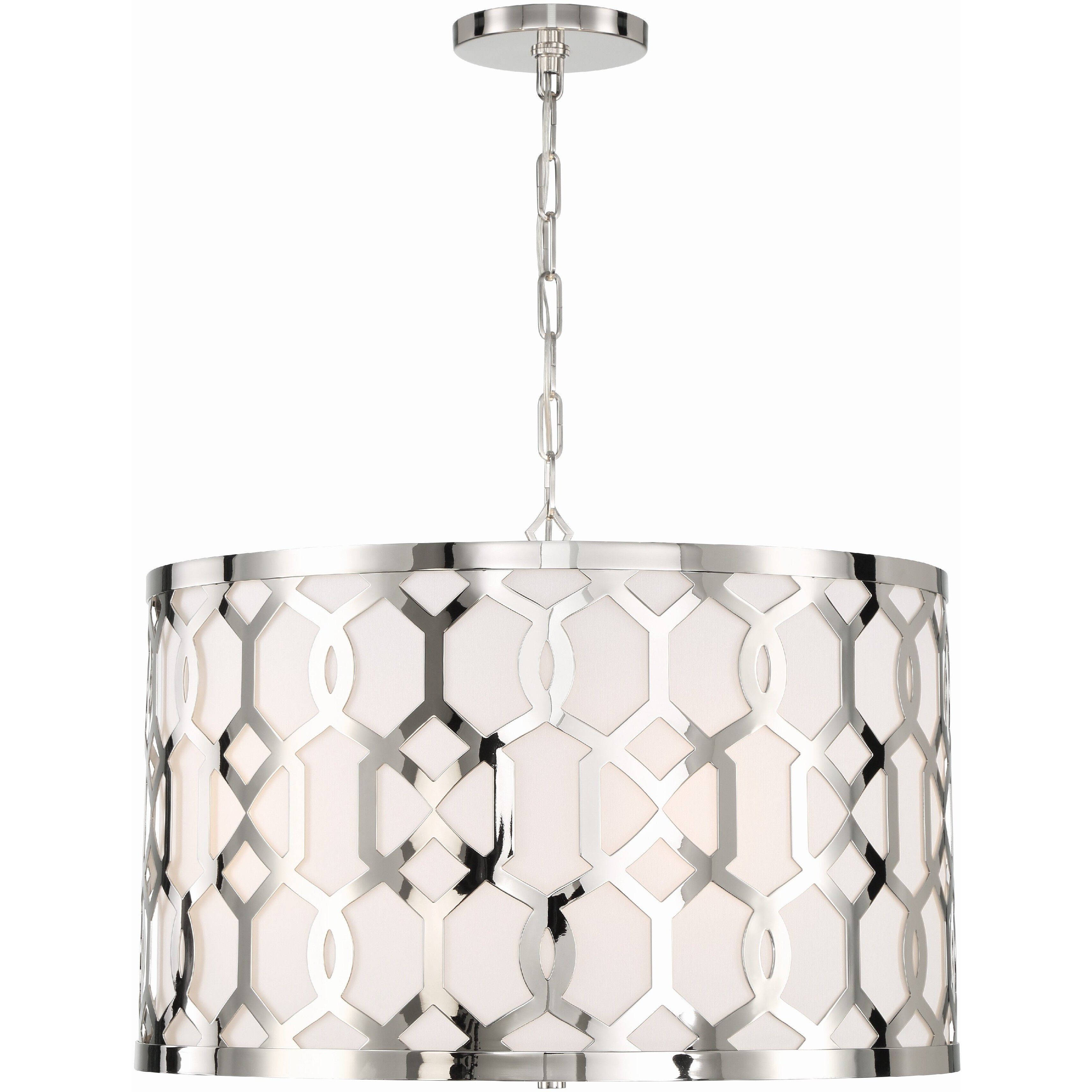 Jennings Pendant Ceiling Light in Polished Nickel