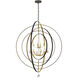 Luna 12 Light 60 inch English Bronze and Antique Gold Chandelier Ceiling Light