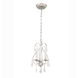 Ashton 3 Light 10 inch Olde Silver Mini Chandelier Ceiling Light in Clear Hand Cut