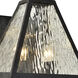 Glacier 2 Light 16.75 inch Black Charcoal Outdoor Sconce in Water