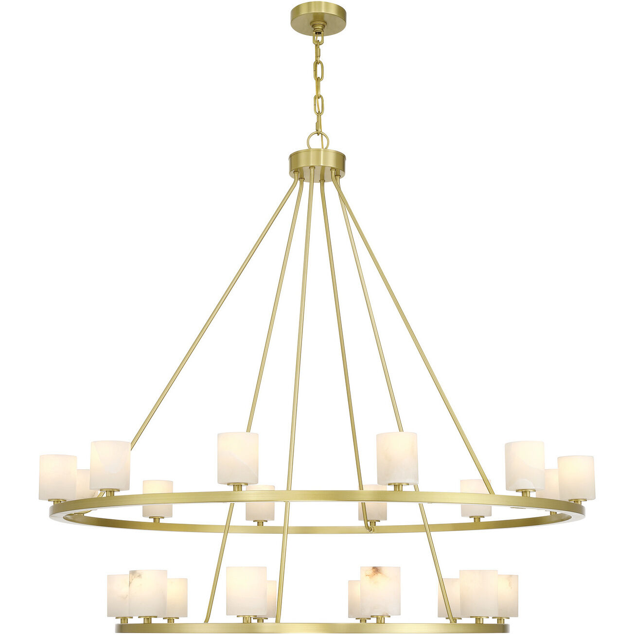 Aragon 22 Light 46.75 inch Soft Brass Chandelier Ceiling Light