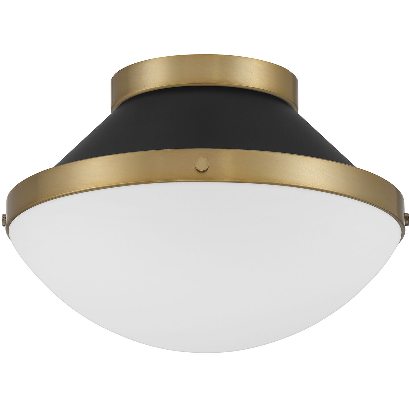 Xander 1 Light 12.25 inch Vibrant Gold Flush Ceiling Light in Vibrant Gold and Matte Black