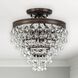Calypso 3 Light 13 inch Vibrant Bronze Semi Flush Ceiling Light