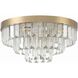 Hayes 8 Light 18 inch Aged Brass Flush Ceiling Light